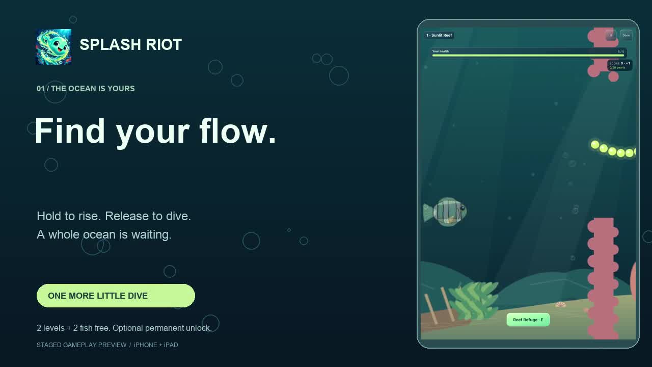 Splash Riot underwater gameplay